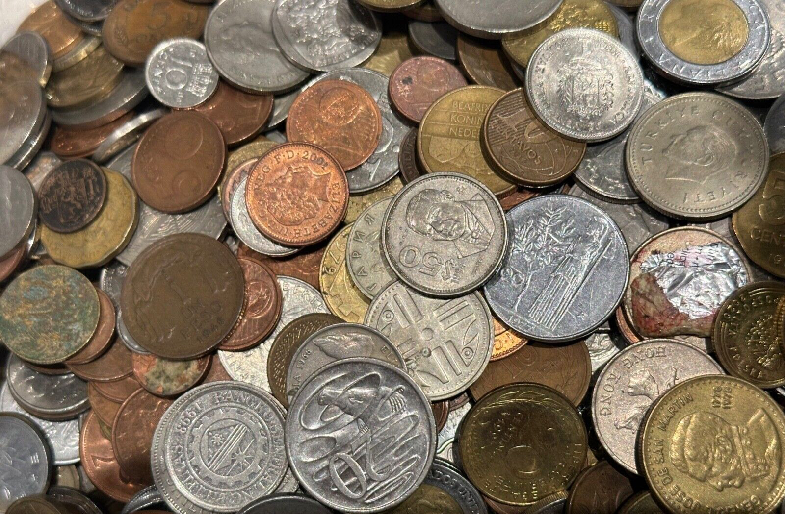 1+ Lbs BULK LOT INTERNATIONAL WORLD Coins Great Value  Good to BU