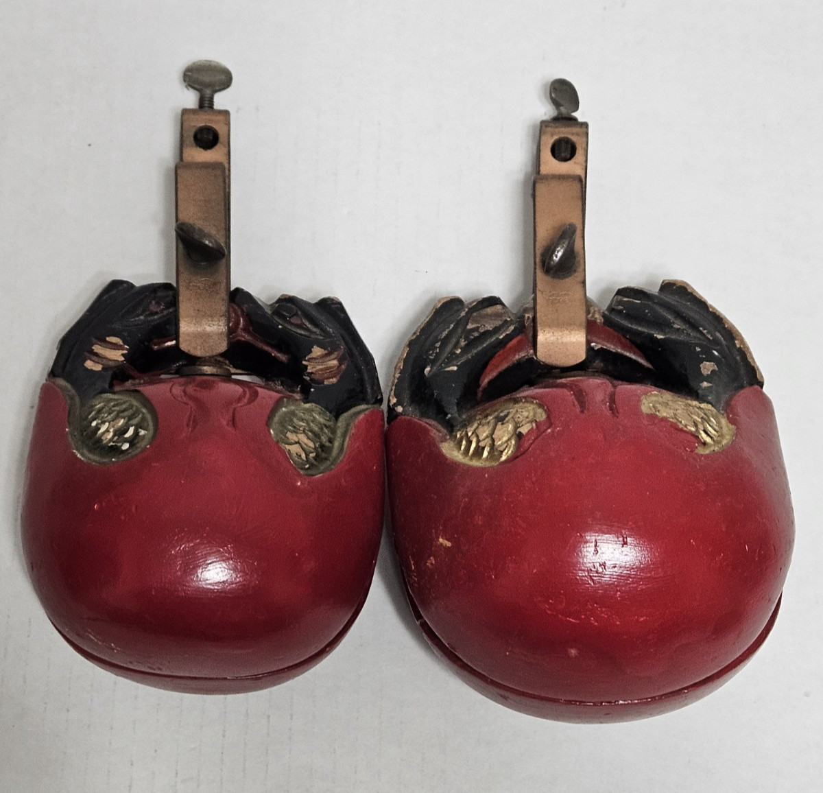 Vintage Leedy/Ludwig Set of Two Temple Wood Blocks w/ Original Clamps Mount Vintage Leedy/Ludwig Set of Two Temple Wood Blocks w/ Original Clamps Mount