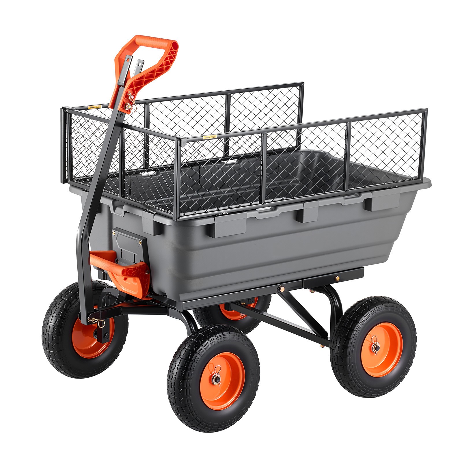 Uimoso Garden Dump Cart 1200lbs Capacity with Dual-Use Handle & Storage Fence Uimoso Garden Dump Cart 1200lbs Capacity with Dual-Use Handle & Storage Fence