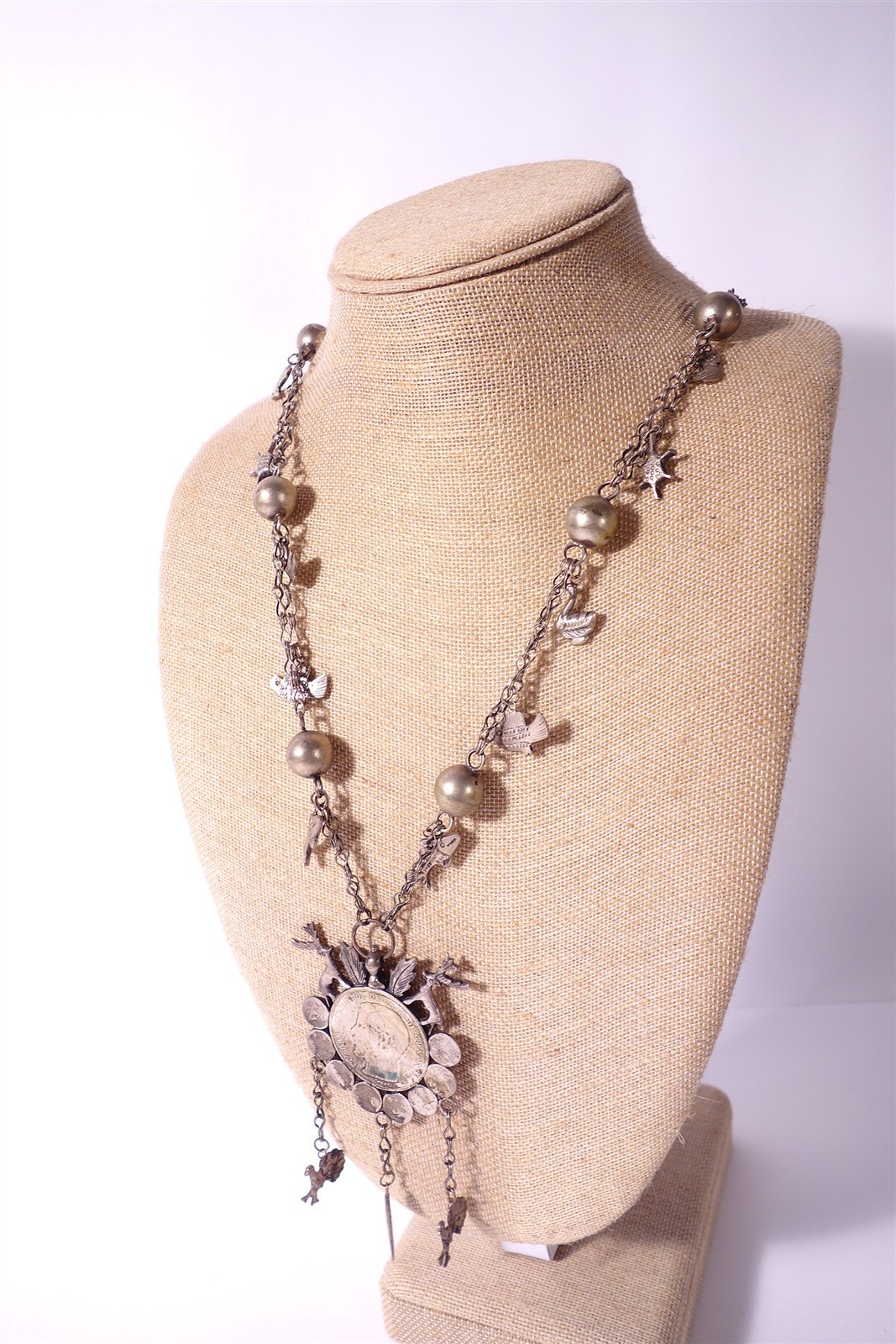 Vintage Original Vintage Guatemalan Chachal Coin Necklace