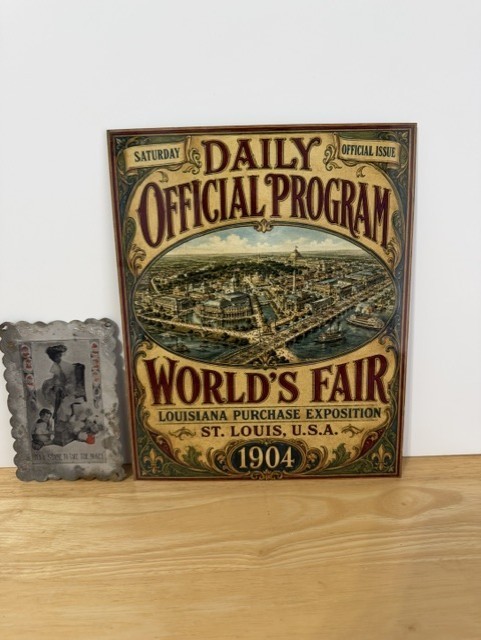 1904 St. Louis World’s Fair 3 Risqué ULTRA RARE Metal Novelty Cards with Sign 1904 St. Louis World’s Fair 3 Risqué ULTRA RARE Metal Novelty Cards with Sign