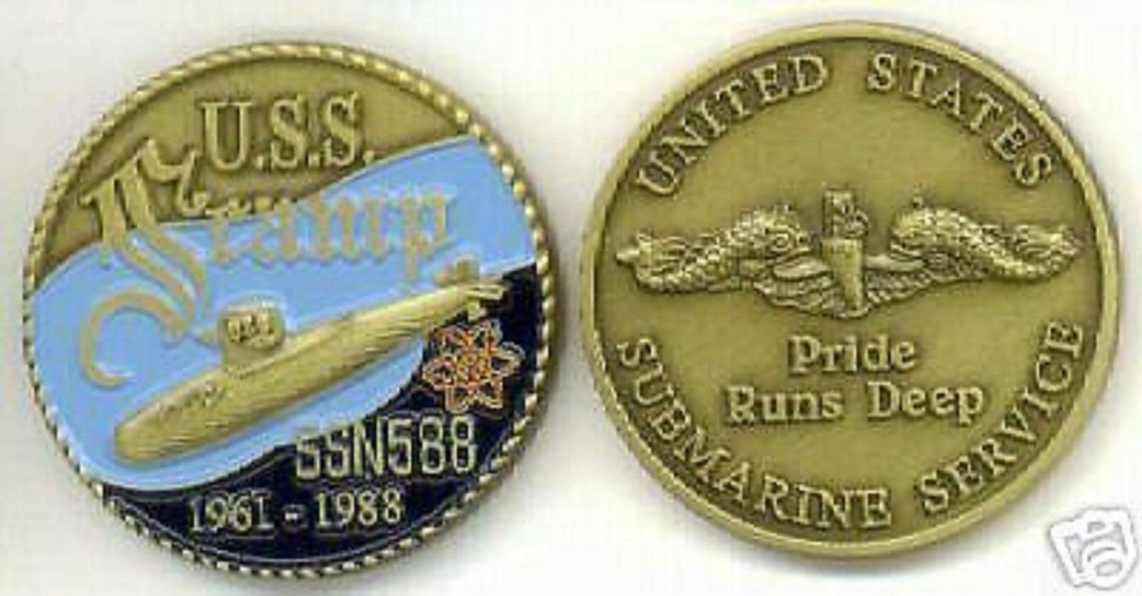 USS SCAMP SSN-588 SUBMARINE SERVICE CHALLENGE COIN