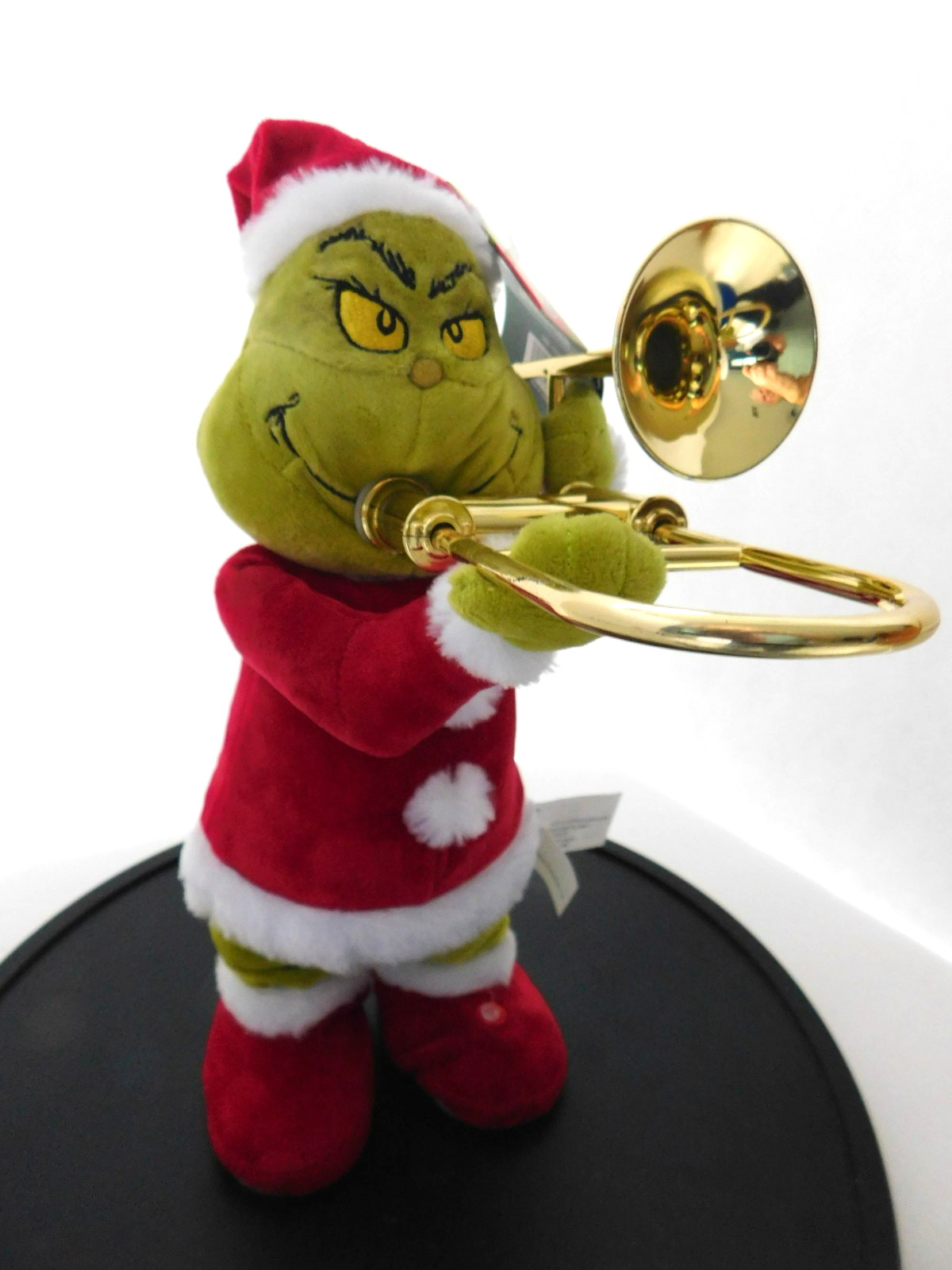Animated Dr. Seuss The GRINCH Plush Trombone Playing 