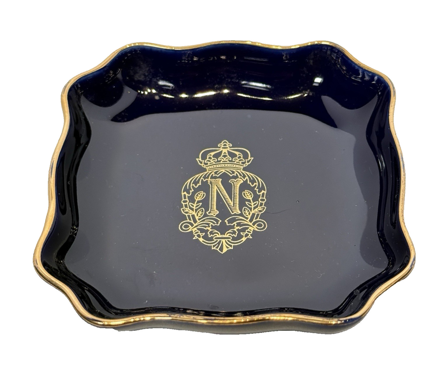 Vintage Le Negresco Hotel NICE, FRANCE Cobalt Blue LIMOGES Ashtray Catchall Dish