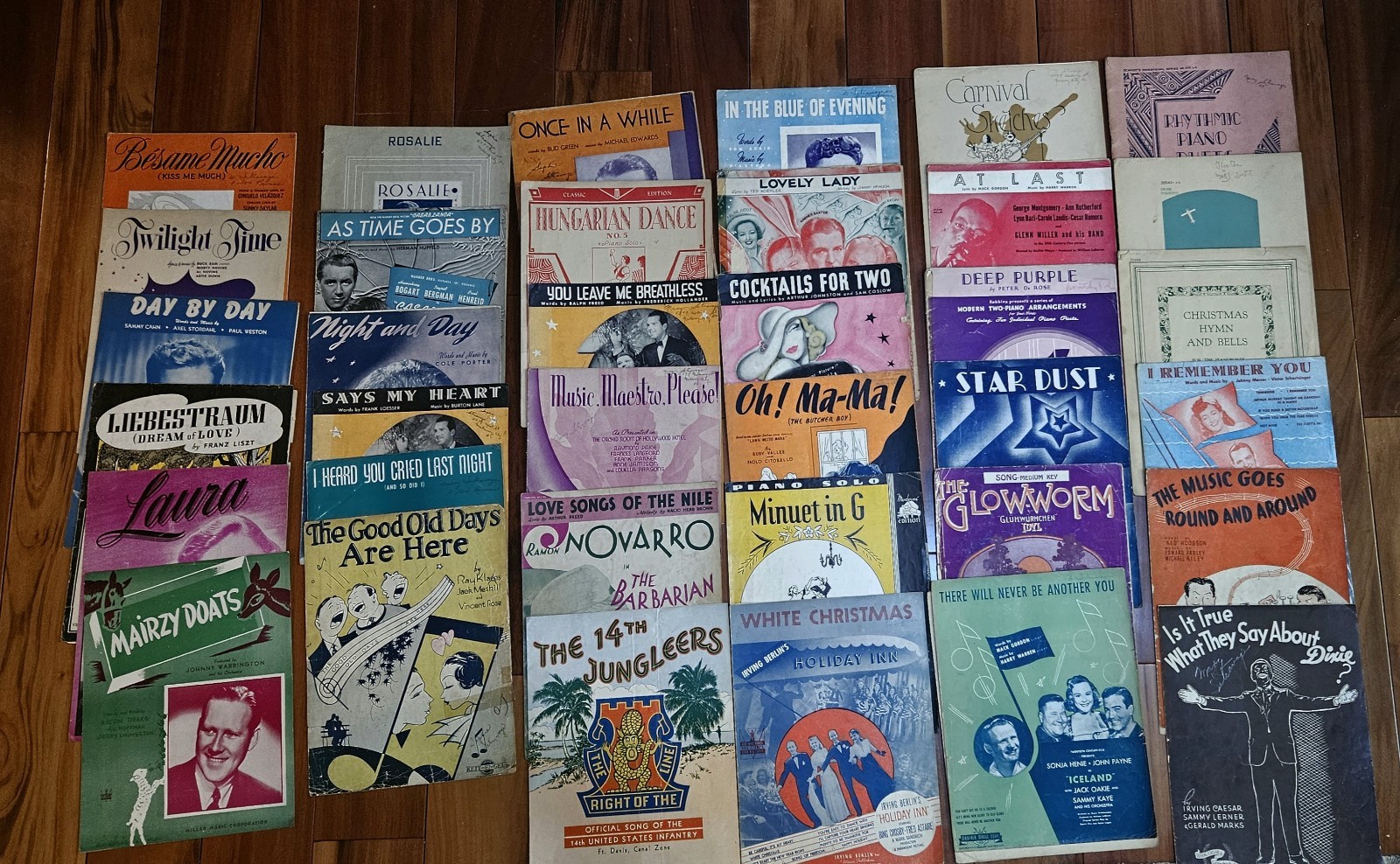 Vintage Sheet Music Lot 1920s 1930s 1940s Popular Songs Piano 30+ Pieces