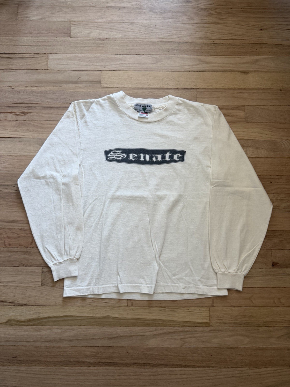 Senate Aggressive Inline Skate Longsleeve T Shirt White 90s Vintage Medium Senate Aggressive Inline Skate Longsleeve T Shirt White 90s Vintage Medium