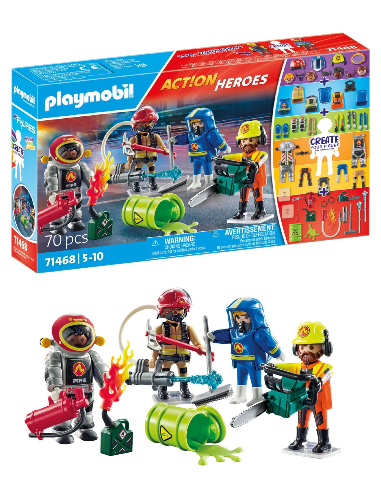 Playmobil My Figures: Fire Brigade - 4 Hero Figures & Accessories Playmobil My Figures: Fire Brigade - 4 Hero Figures & Accessories