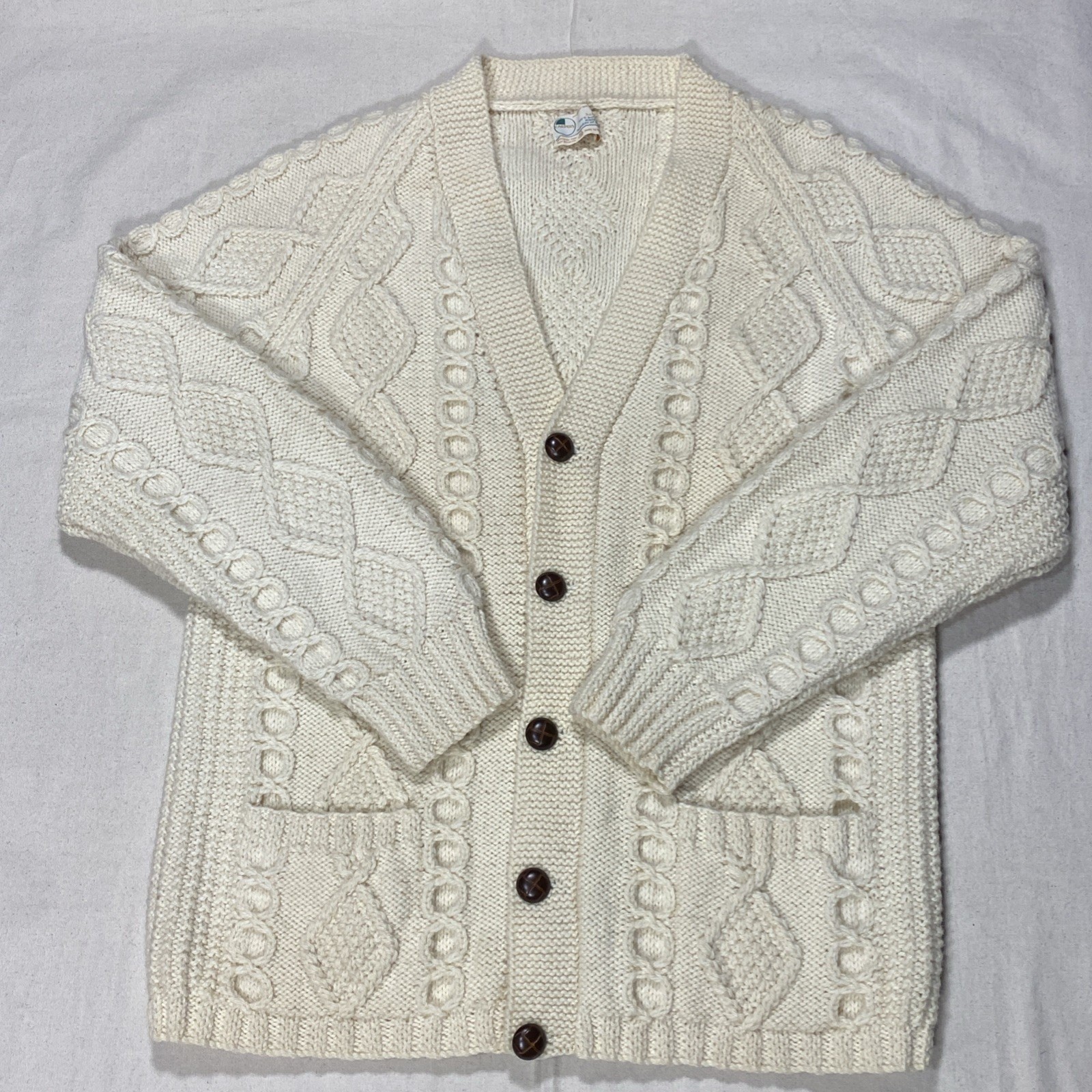 Vintage Carbery Sweater Womens XL Wool Cable Knit Ireland Hand Knit 90s Vintage Carbery Sweater Womens XL Wool Cable Knit Ireland Hand Knit 90s