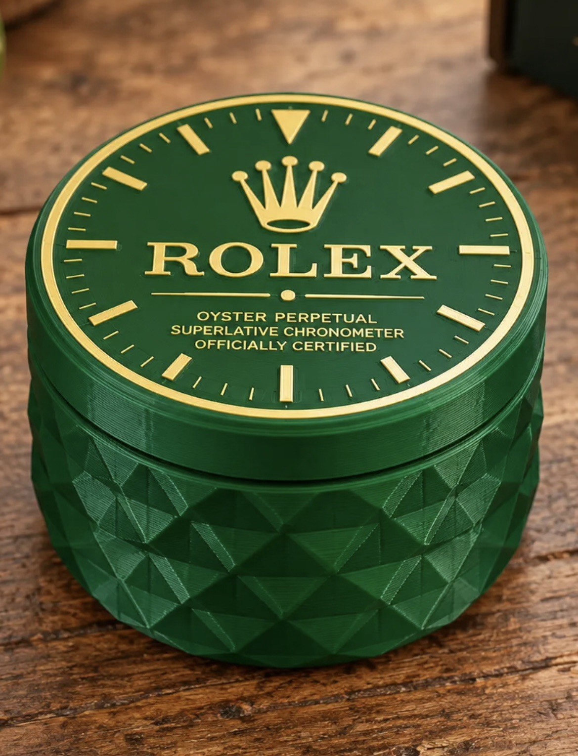 Rolex Container – 4 Inch Threaded Watch Part Storage Box 3D Printed for Watches