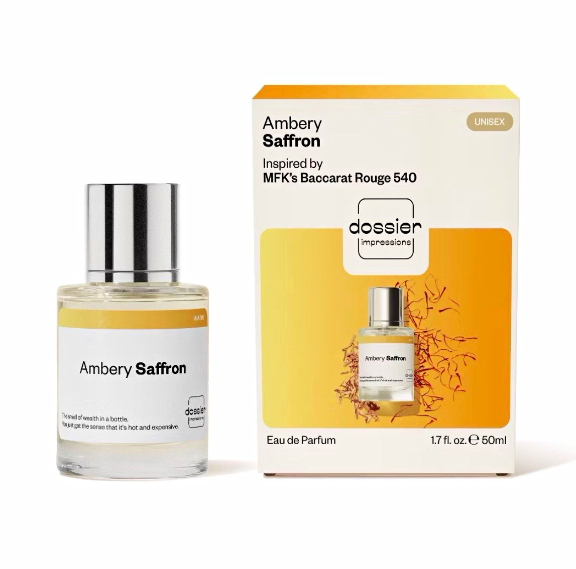 Dossier Body Perfume - Ambery Saffron - 50ml