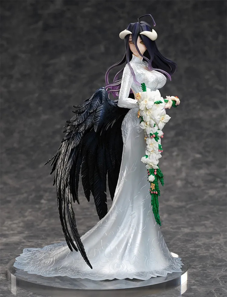 25CM Overlord Albedo Wedding Dress Figure Black Wings Anime Model Toy Gift 25CM Overlord Albedo Wedding Dress Figure Black Wings Anime Model Toy Gift