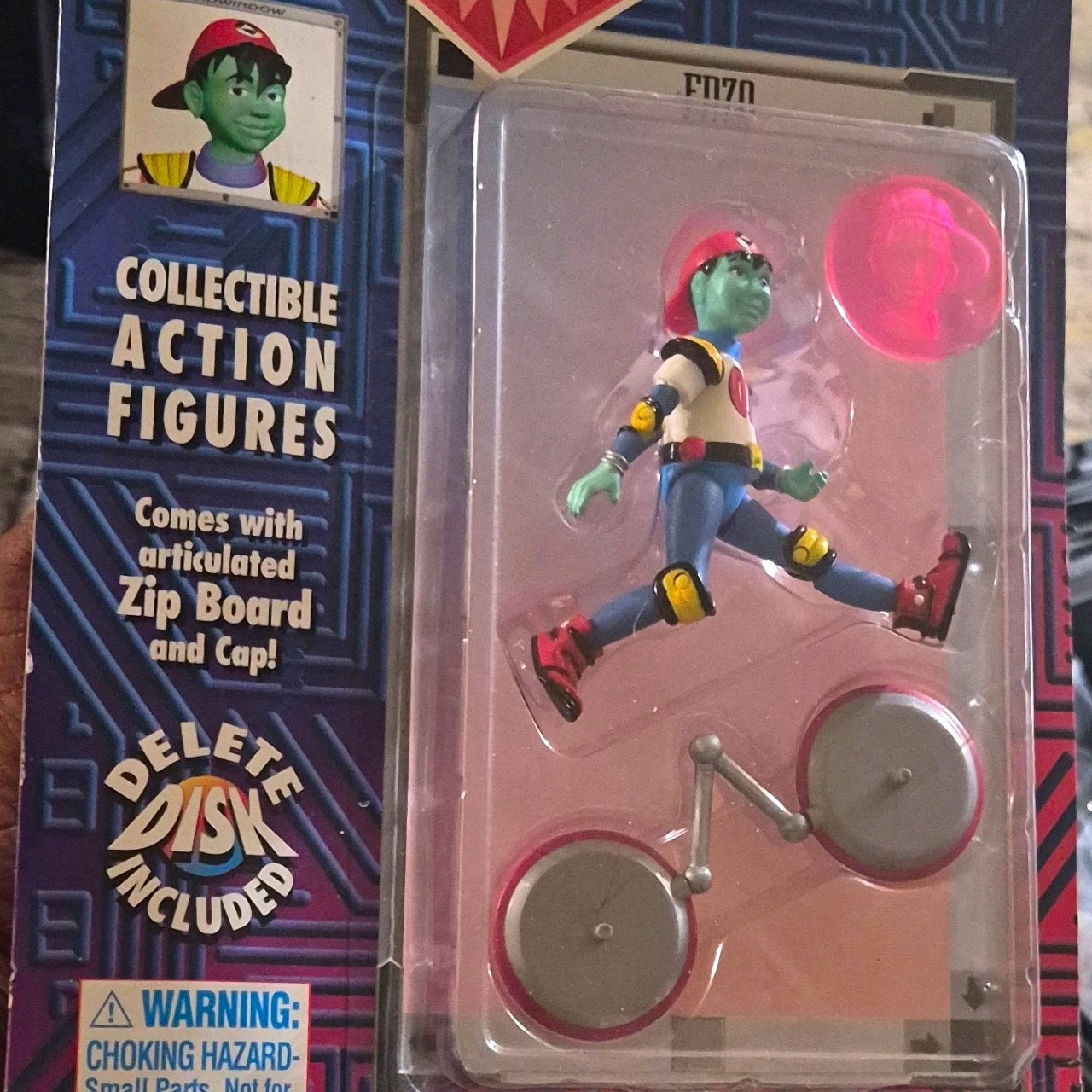 IRWIN ReBoot Enzo Action Figure Adjustable w/ Zip Board & Cap Ages 4+ IRWIN ReBoot Enzo Action Figure Adjustable w/ Zip Board & Cap Ages 4+