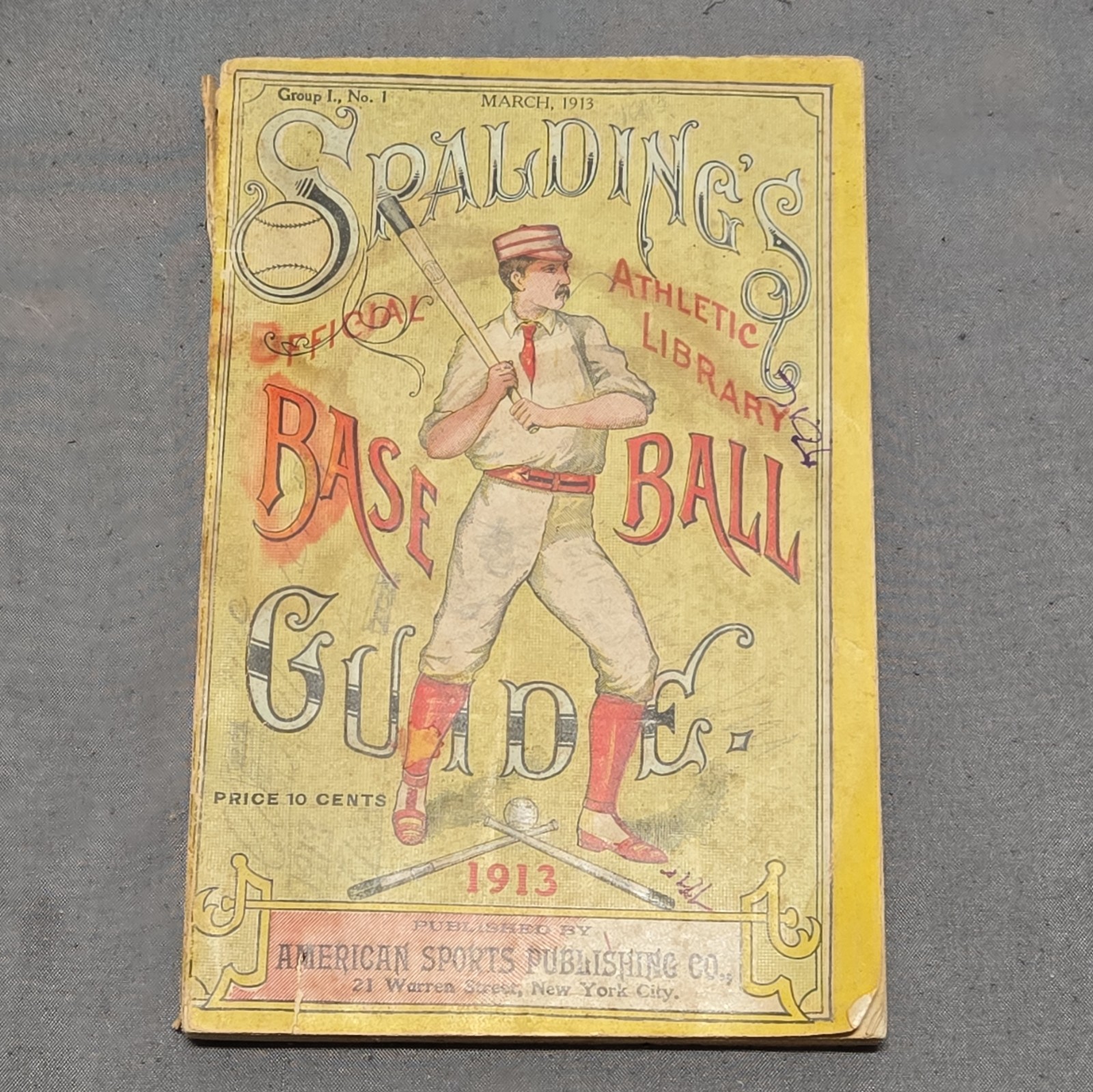 1913 Spalding\'s Official Baseball Guide Original Rare Antique Baseball Book