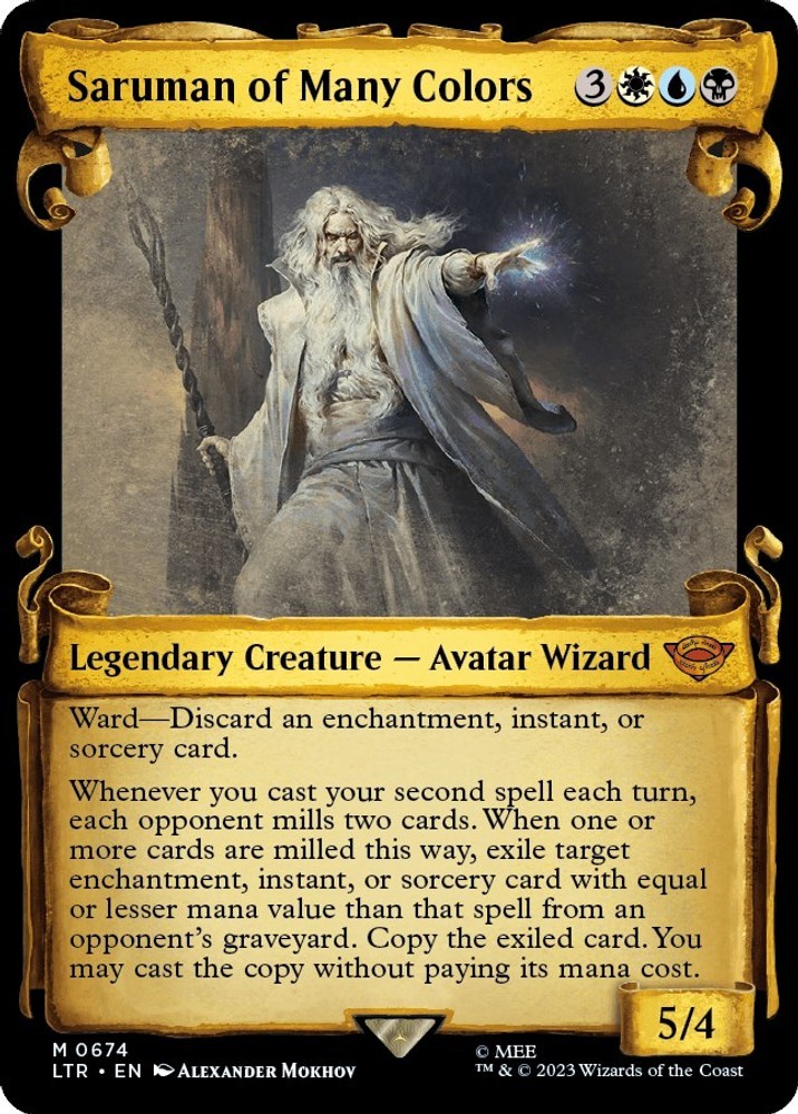 Saruman of Many Colors (Showcase Scrolls) #674 *Foil* (LP) (LTR) MTG
