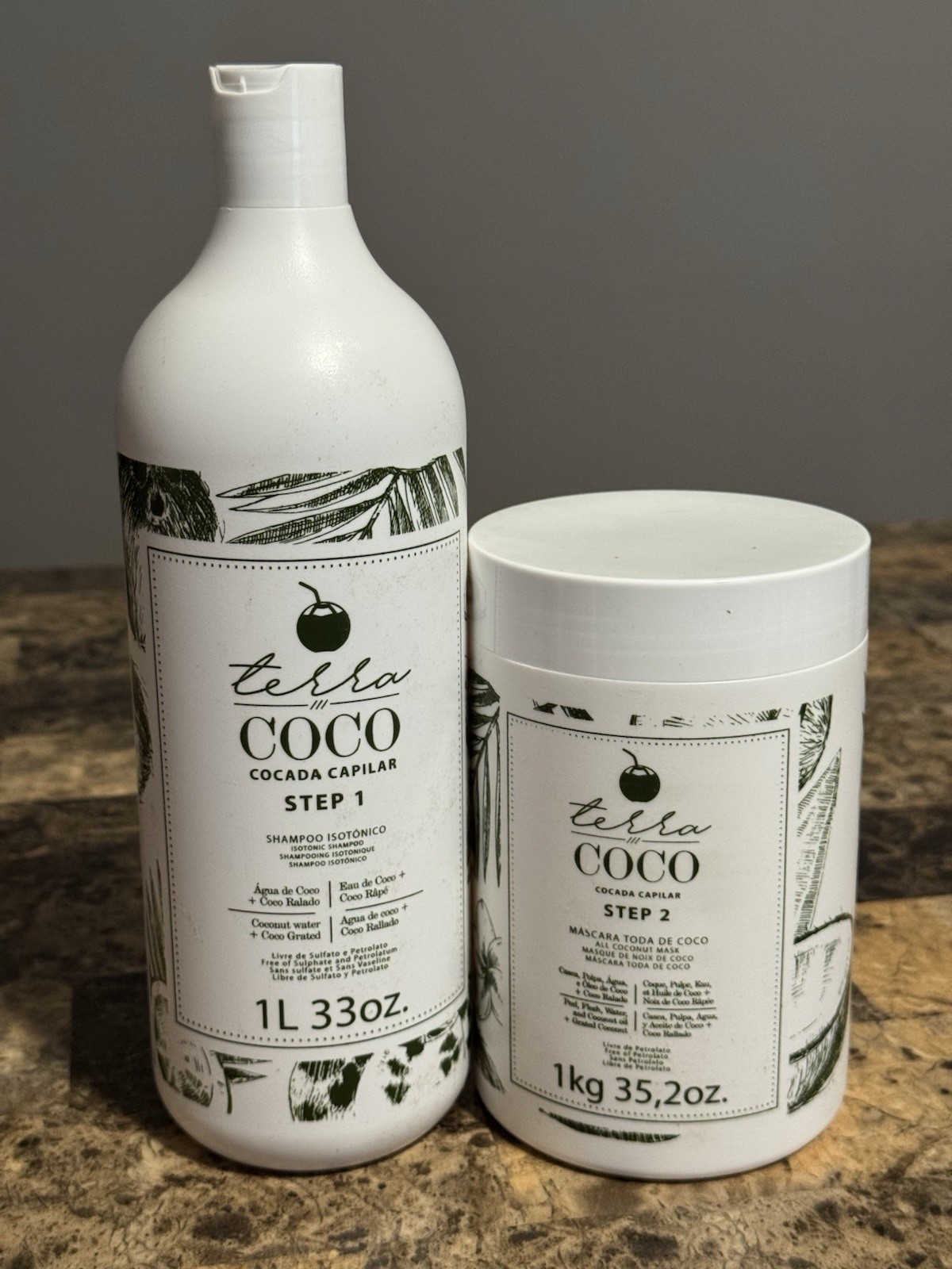Ybera Terra Coco / Brazilian Keratin Treatment Kit Shampoo 1L + Mask 1Kg