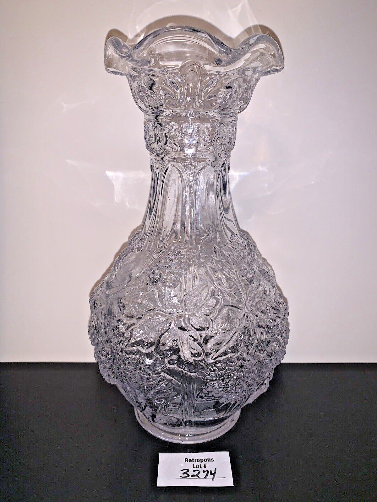 Imperial Glass Loganberry 10” Clear Vase Vintage Imperial Glass Loganberry 10” Clear Vase Vintage