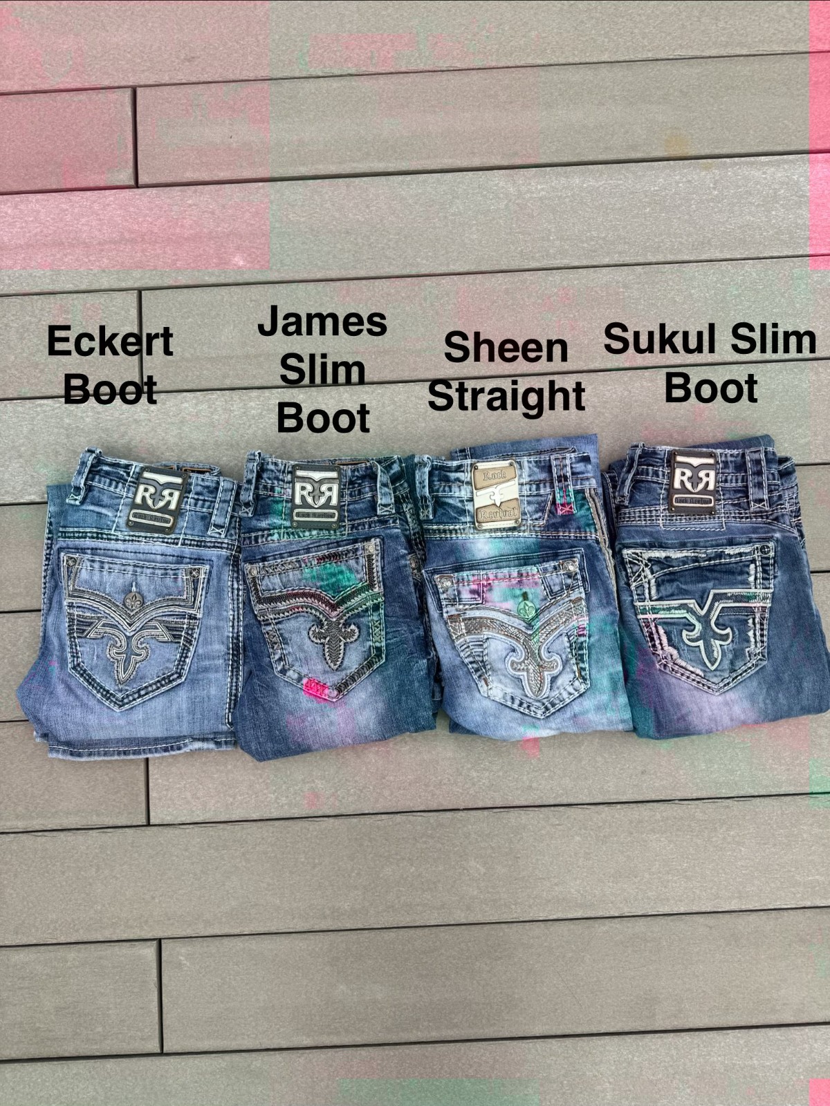 4 Pair Rock Revival Mens Jeans Size 32