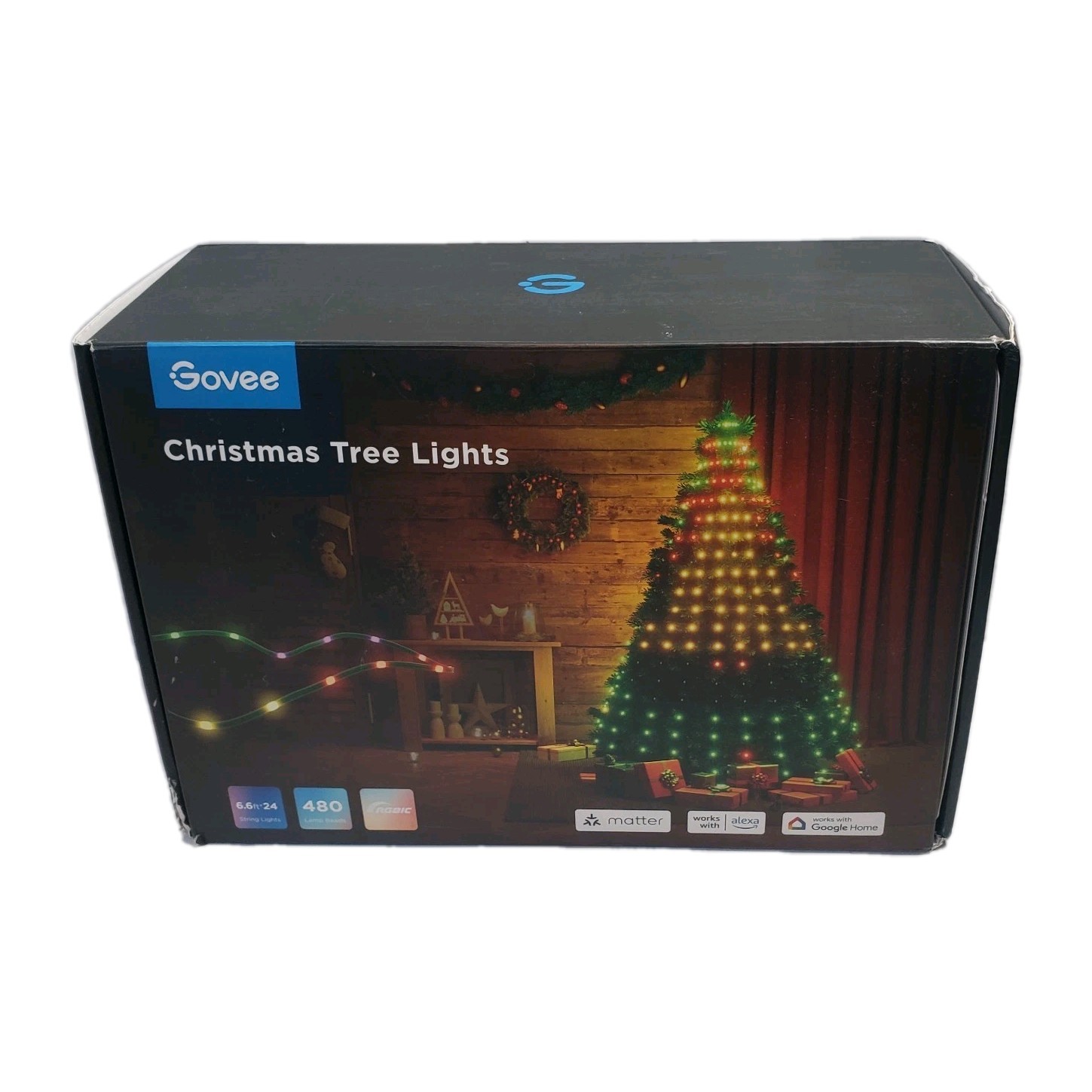 Govee Christmas Tree Lights 6.6ft x 24 String Lights RGBIC - Smart Tree...