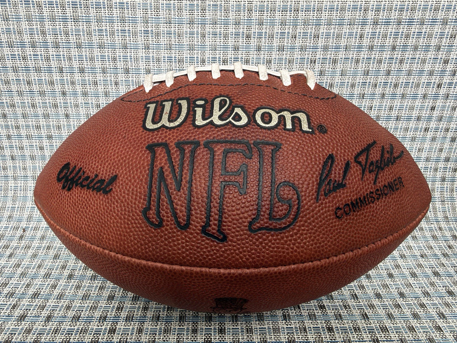 Vintage Wilson Official NFL Football Planters Mr Peanut Tagliabue USA Restored