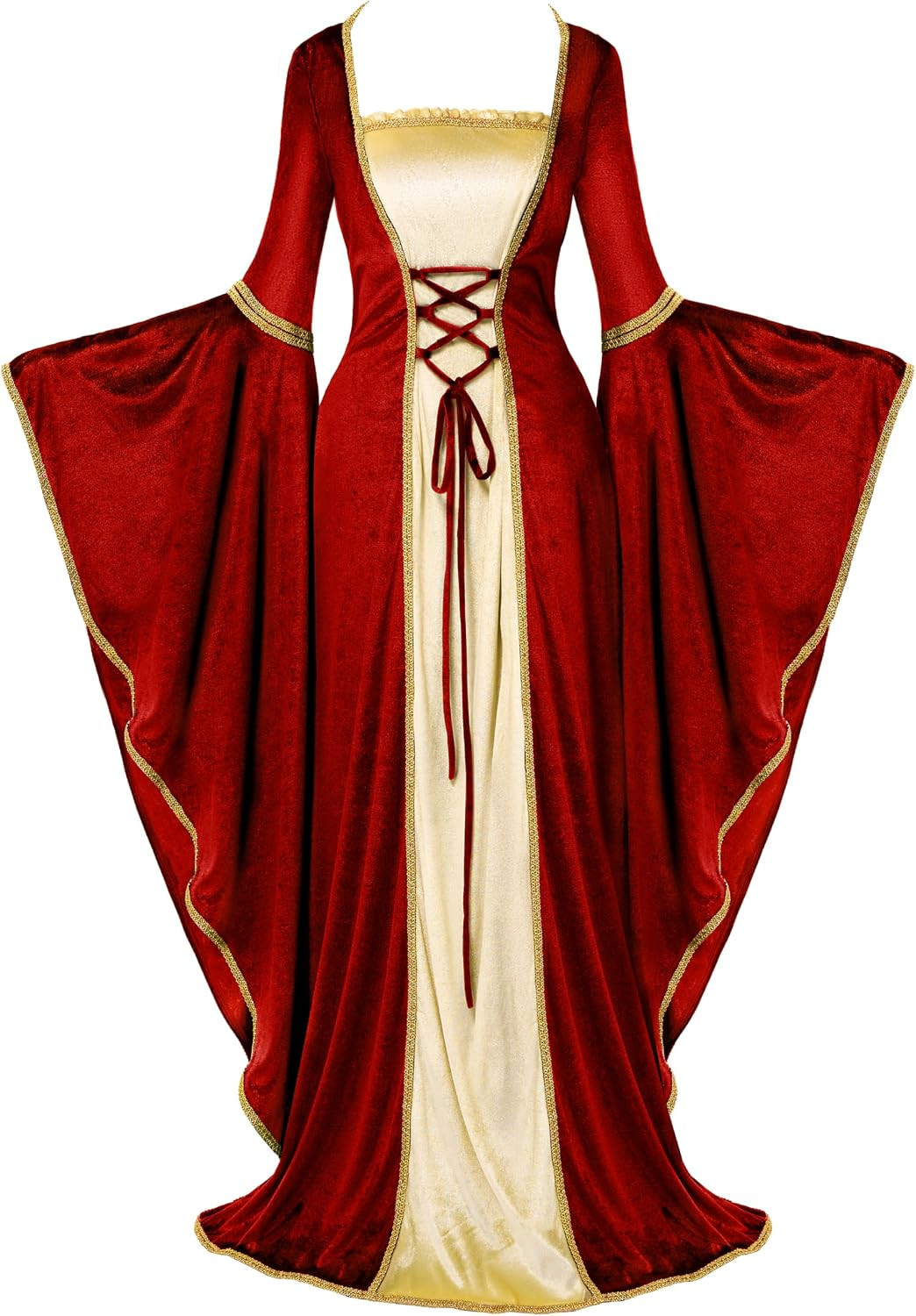 Velvet Medieval Renaissance Dress Women Halloween Costume