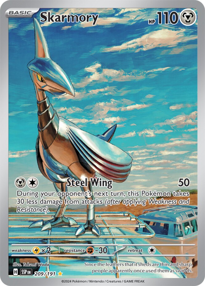 Skarmory - 209/191 - Illustration Rare Lightly Played Surging Sparks Pokemon