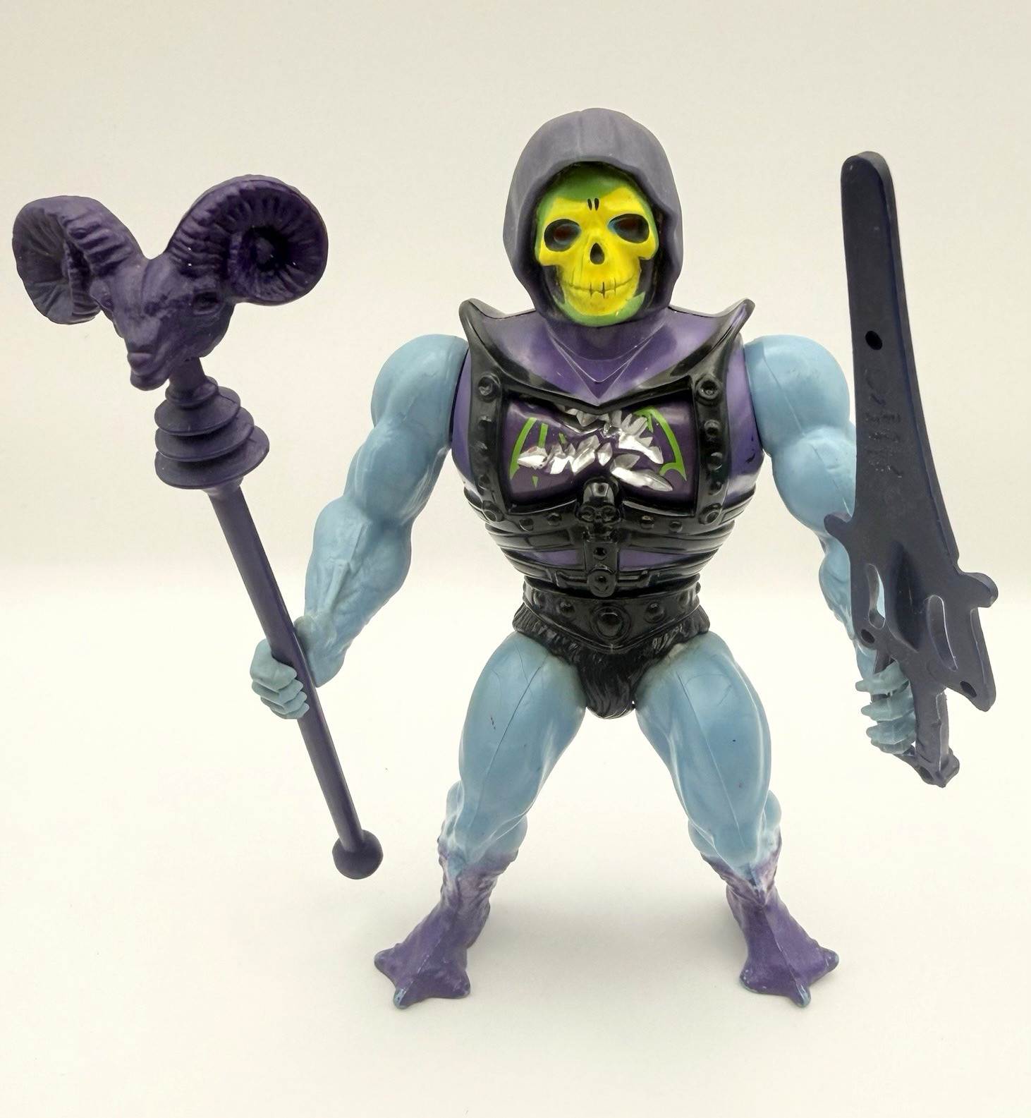 1983 Mattel “Soft Head” Battle Armor Skeletor Action Figure Original/Complete 1983 Mattel “Soft Head” Battle Armor Skeletor Action Figure Original/Complete