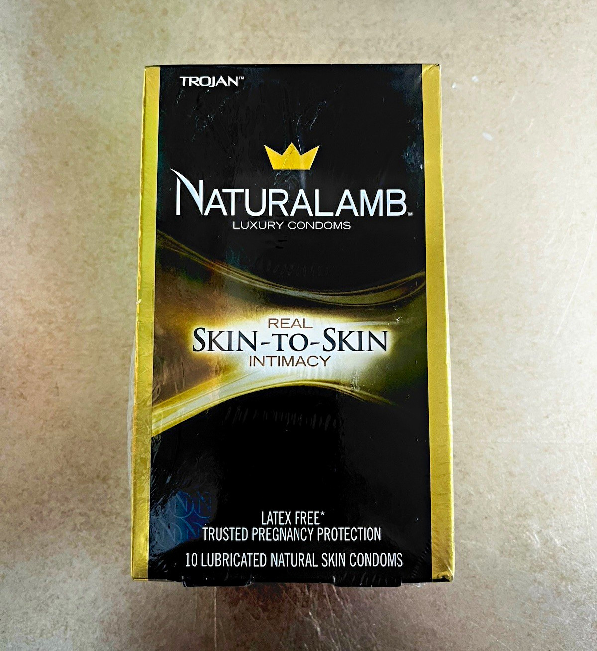 Trojan NaturaLamb Real Skin-To-Skin Lubricated Latex-Free Condoms 10 pk  28-29