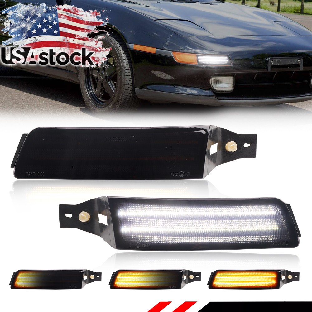 Smoked Switchback LED Parking Turn Signal Lights For 91-95 Toyota MR-2 MR2 SW20