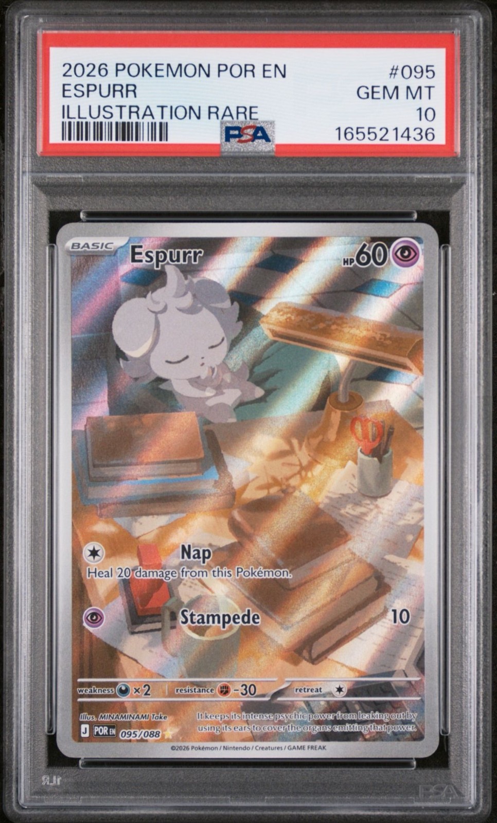 Espurr 095/088 Pokemon Por En Perfect Order PSA 10 Espurr 095/088 Pokemon Por En Perfect Order PSA 10