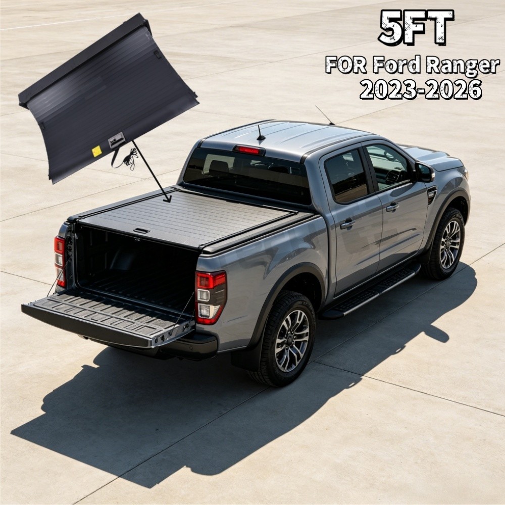NEW 5FT Retractable Truck Bed Hard Tonneau Cover Fits 2024-2026 Ford Ranger T9