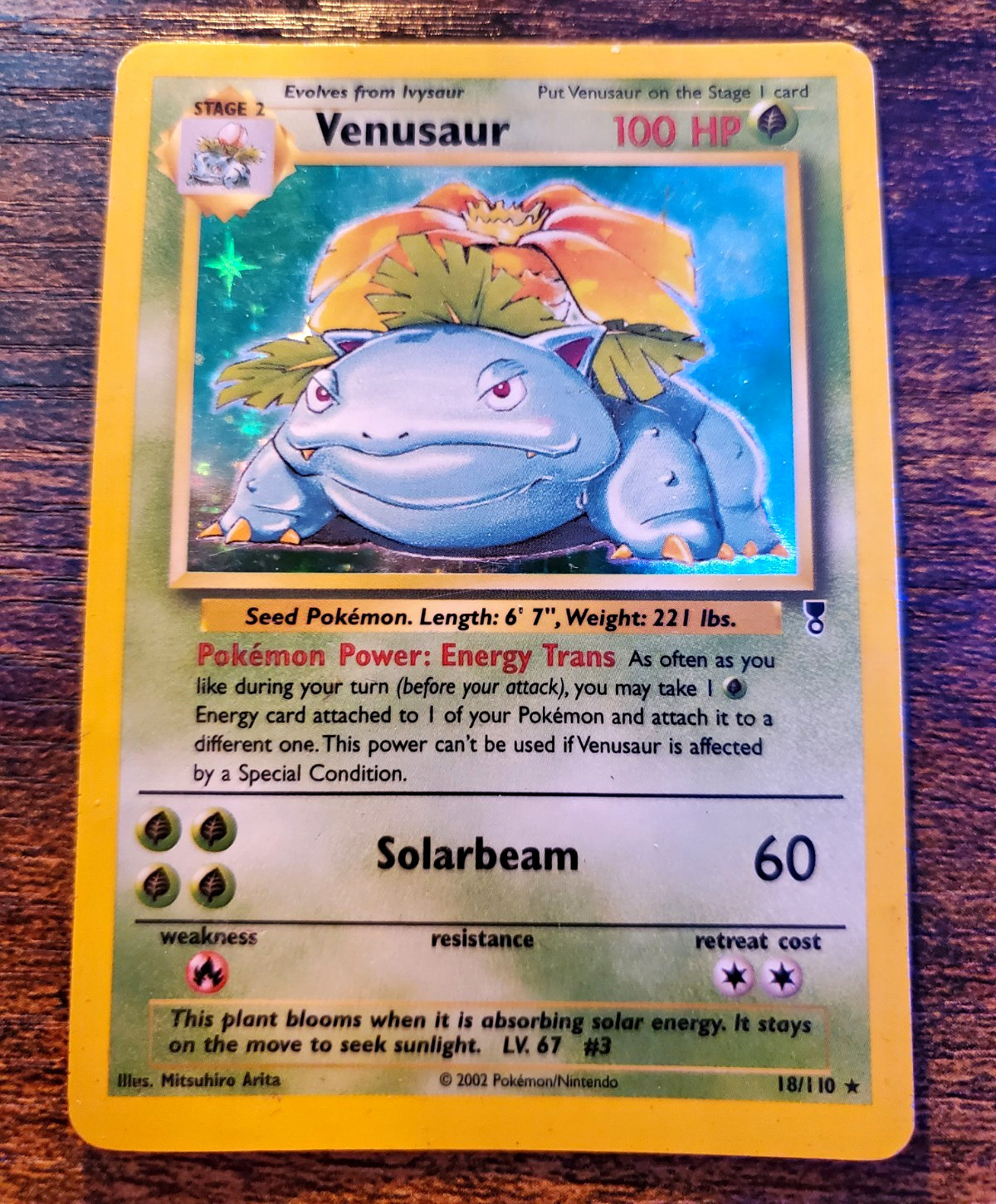 Venusaur 18/110 Legendary Collection Holo Rare 100 HP English 2002 TCG Venusaur 18/110 Legendary Collection Holo Rare 100 HP English 2002 TCG