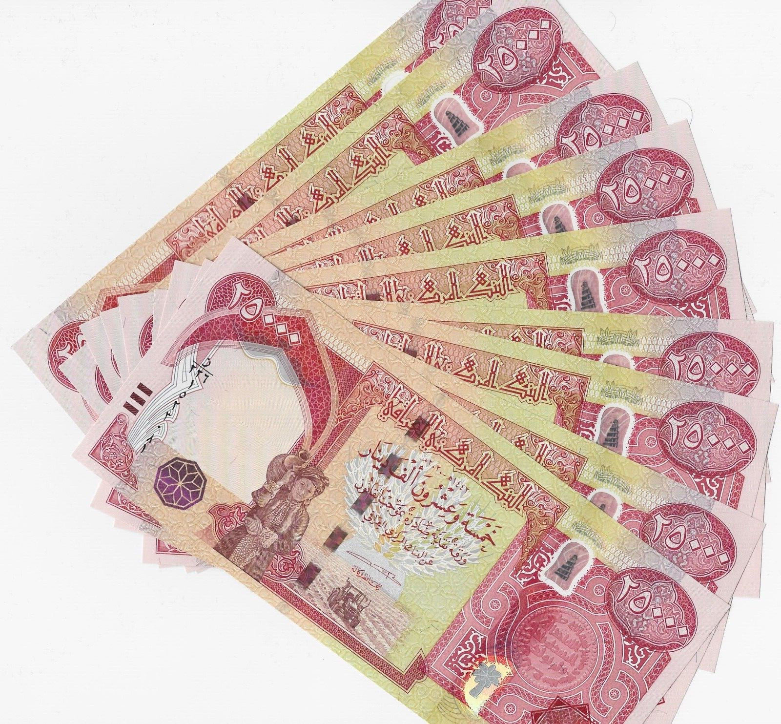 300,000 New Iraqi Dinar - 12 UNCirculated 25K Banknotes of Iraq Currency NEW IQD