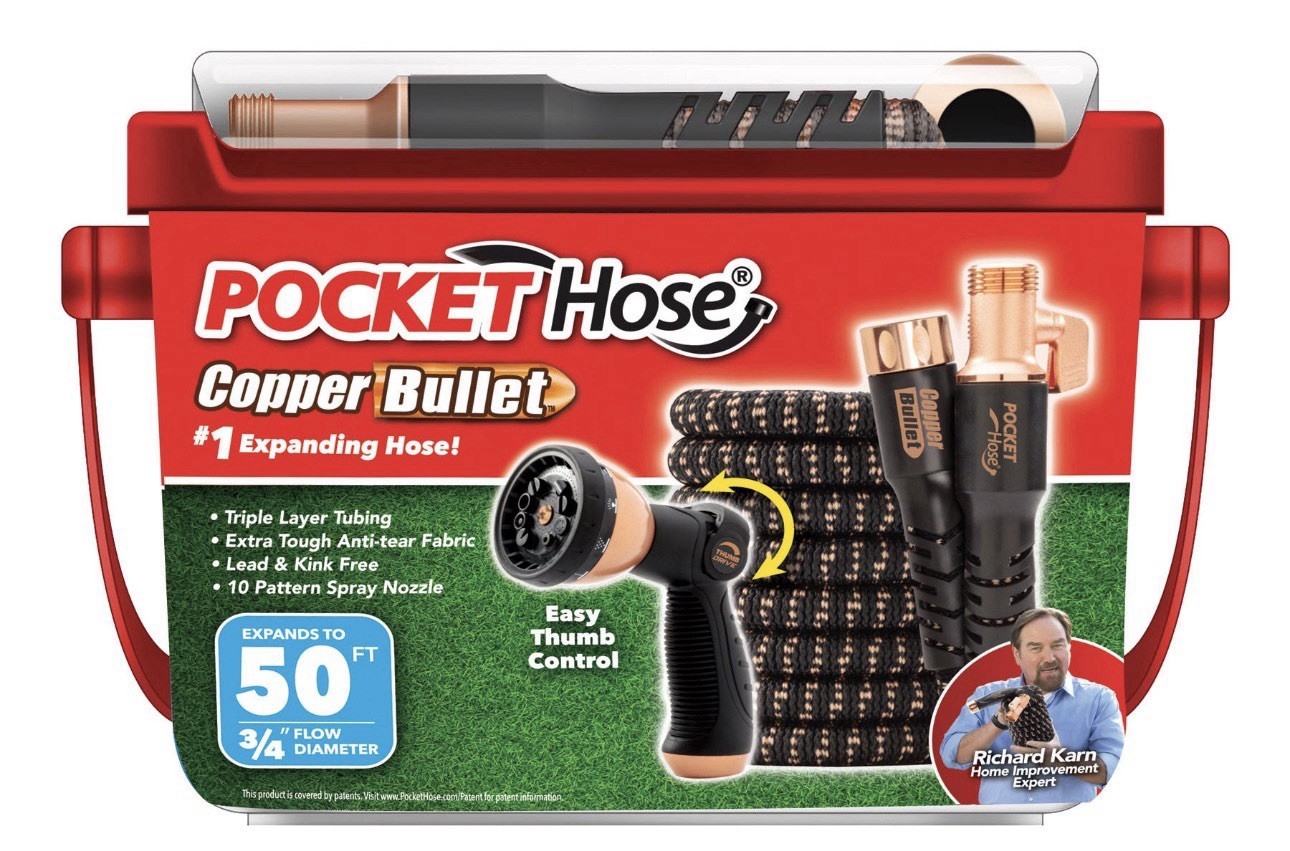 Pocket Hose Copper Bullet 50 FT Expanding Garden Hose