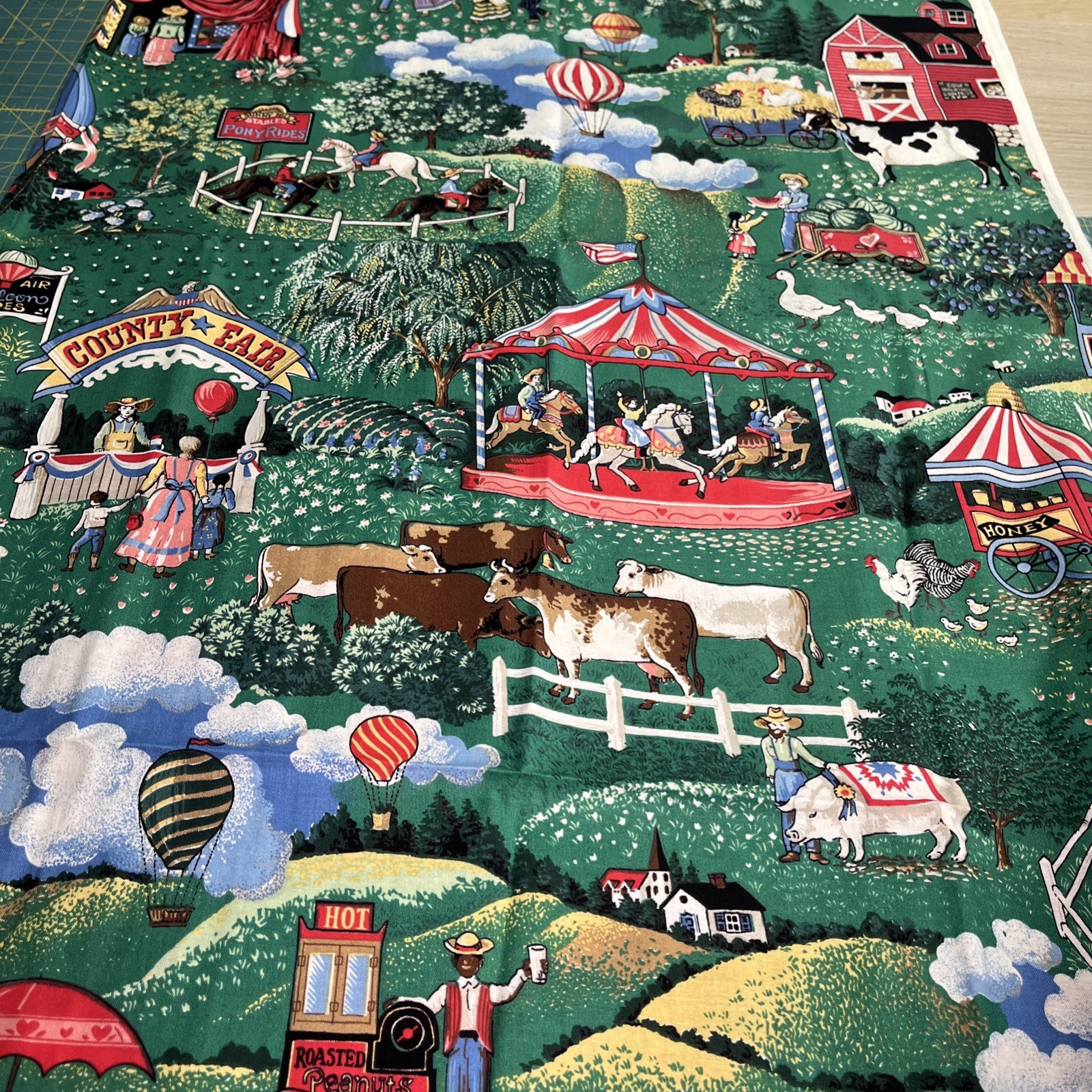 Vintage Fabric, 1993: “County Fair”, Joan Kessler for Concord Fabrics, OOP