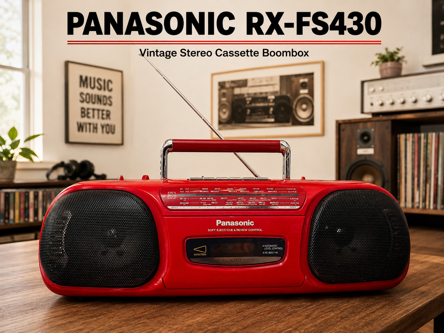 PANASONIC RX-FS430 πRaReπ Vintage Stereo Cassette Boombox PANASONIC RX-FS430 πRaReπ Vintage Stereo Cassette Boombox