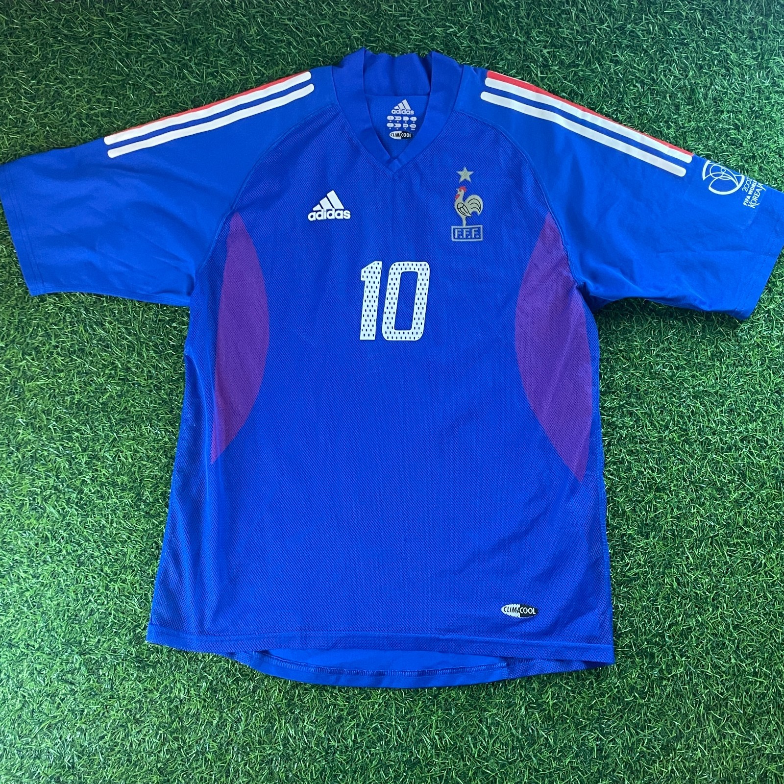 Zidane - France 2002 Official Player Ver. Jersey Shirt Kit - US M -  World Cup