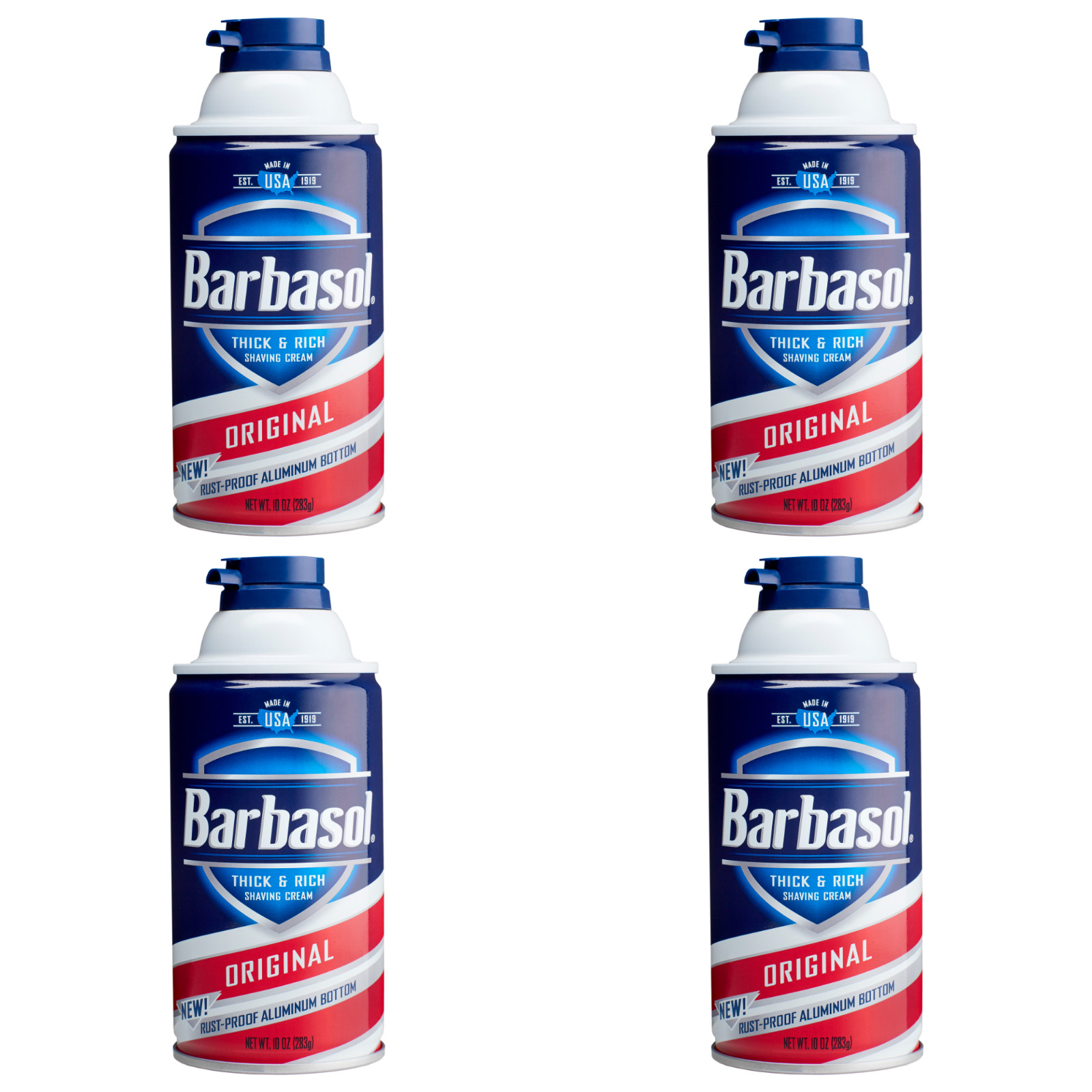 Barbasol Original Thick & Rich Shaving Cream for Men 10 oz 4 Pack