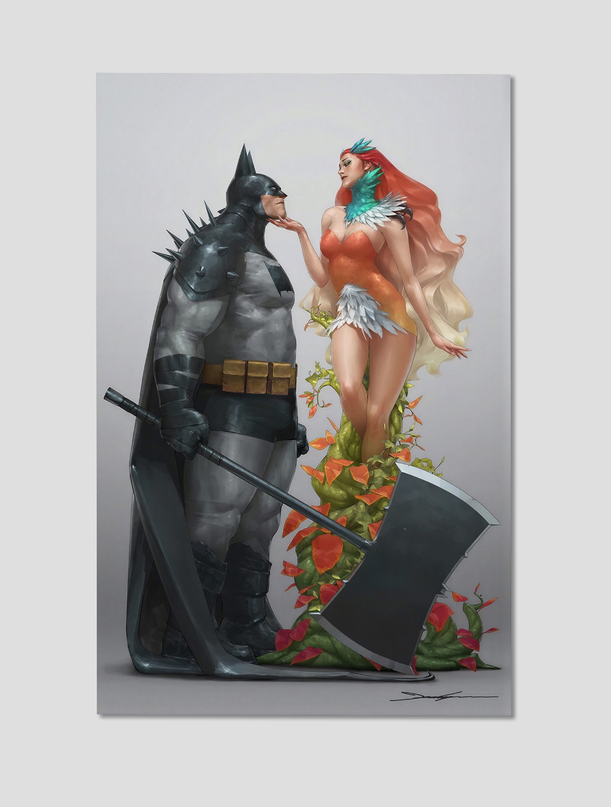 Batman & Poison Ivy Romantic Premium Giclee Print Poster 11