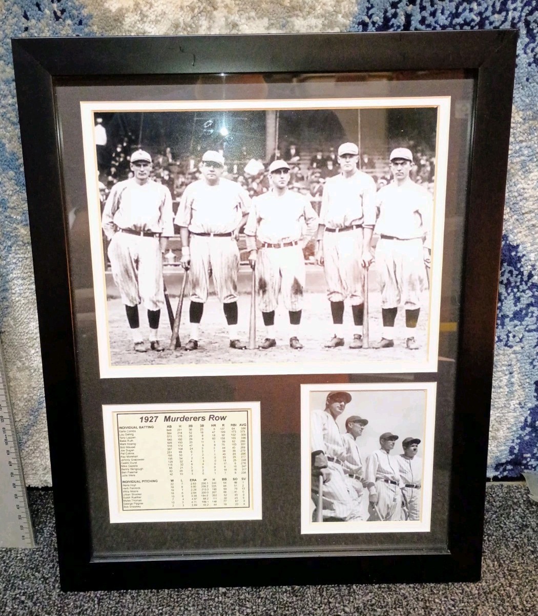11X14 1927 NEW YORK YANKEES MURDERERS ROW 8X10 PHOTO BABE RUTH LOU GEHRIG 