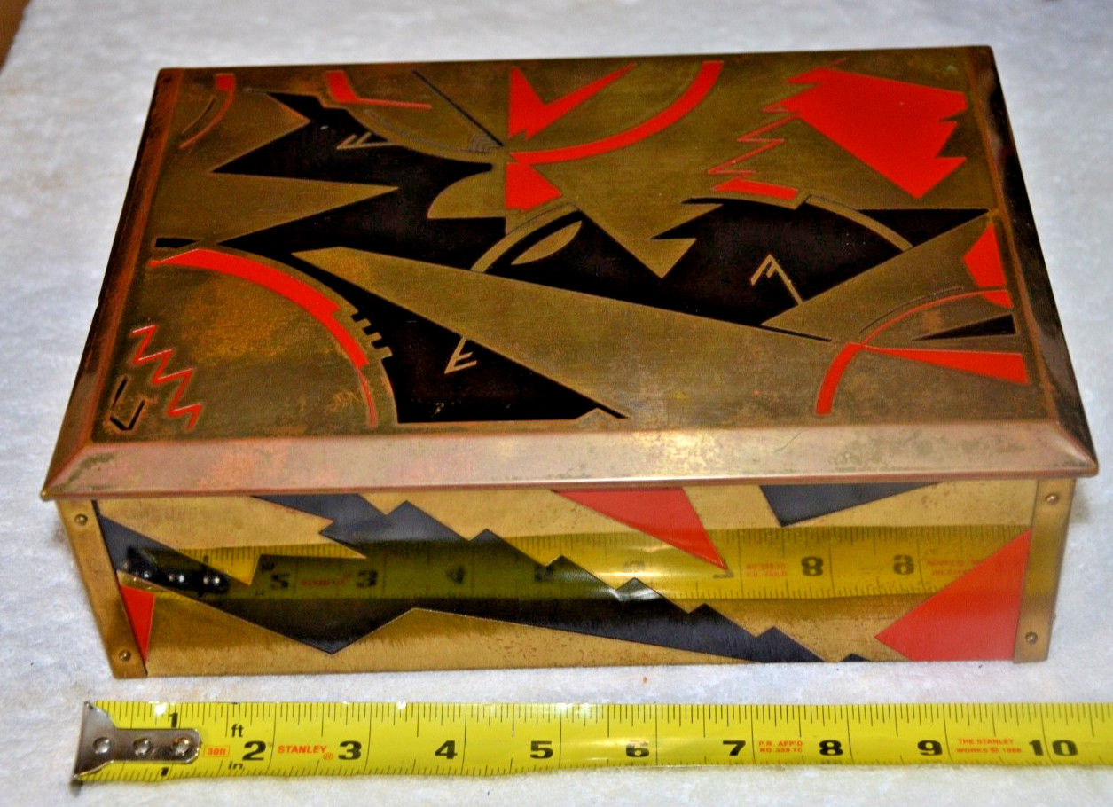1920/30s Bauhaus Stunning Art Deco Modernist enamel jewelry box 1920/30s Bauhaus Stunning Art Deco Modernist enamel jewelry box