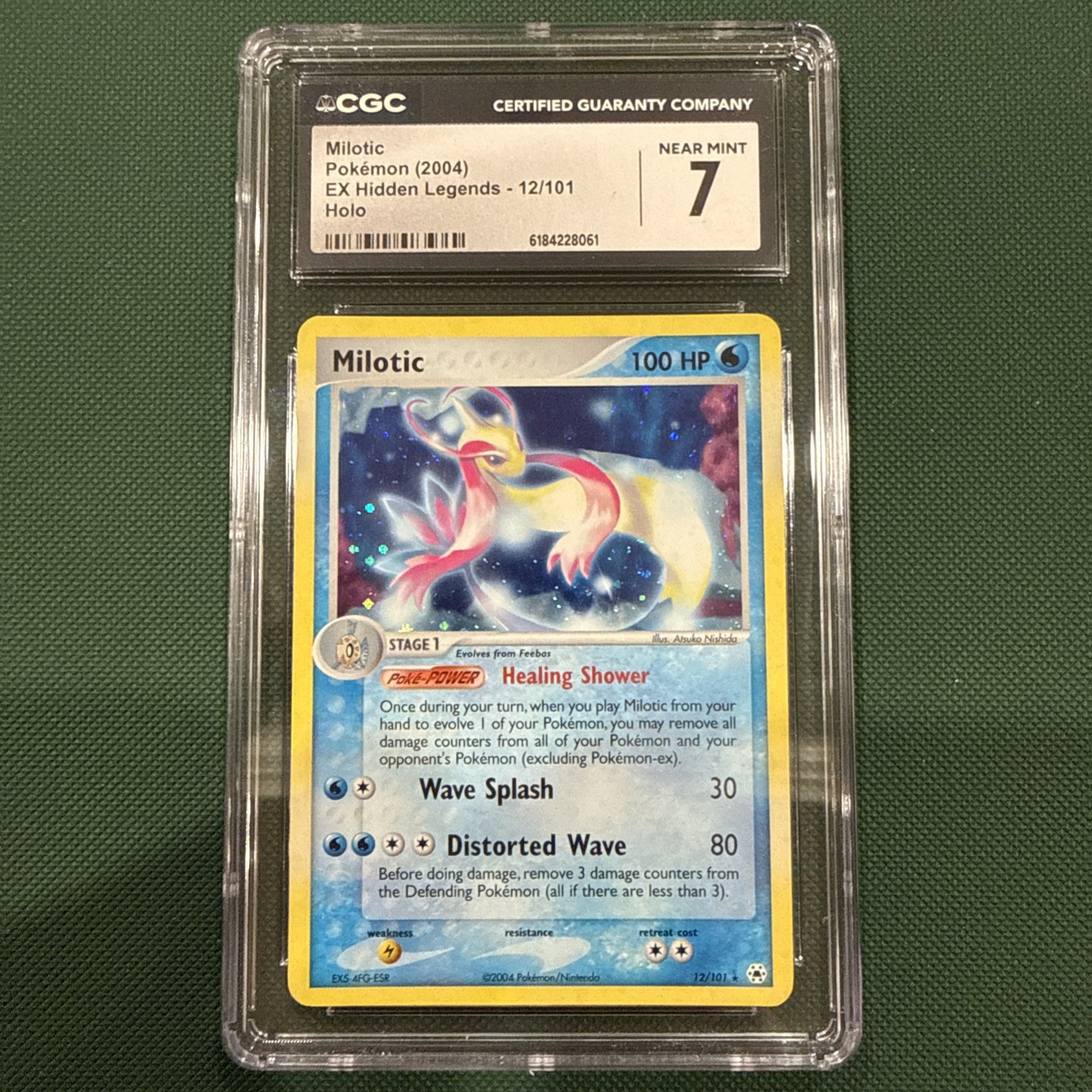 2004 Milotic 12/101 EX Hidden Legends Holo CGC 7 NM