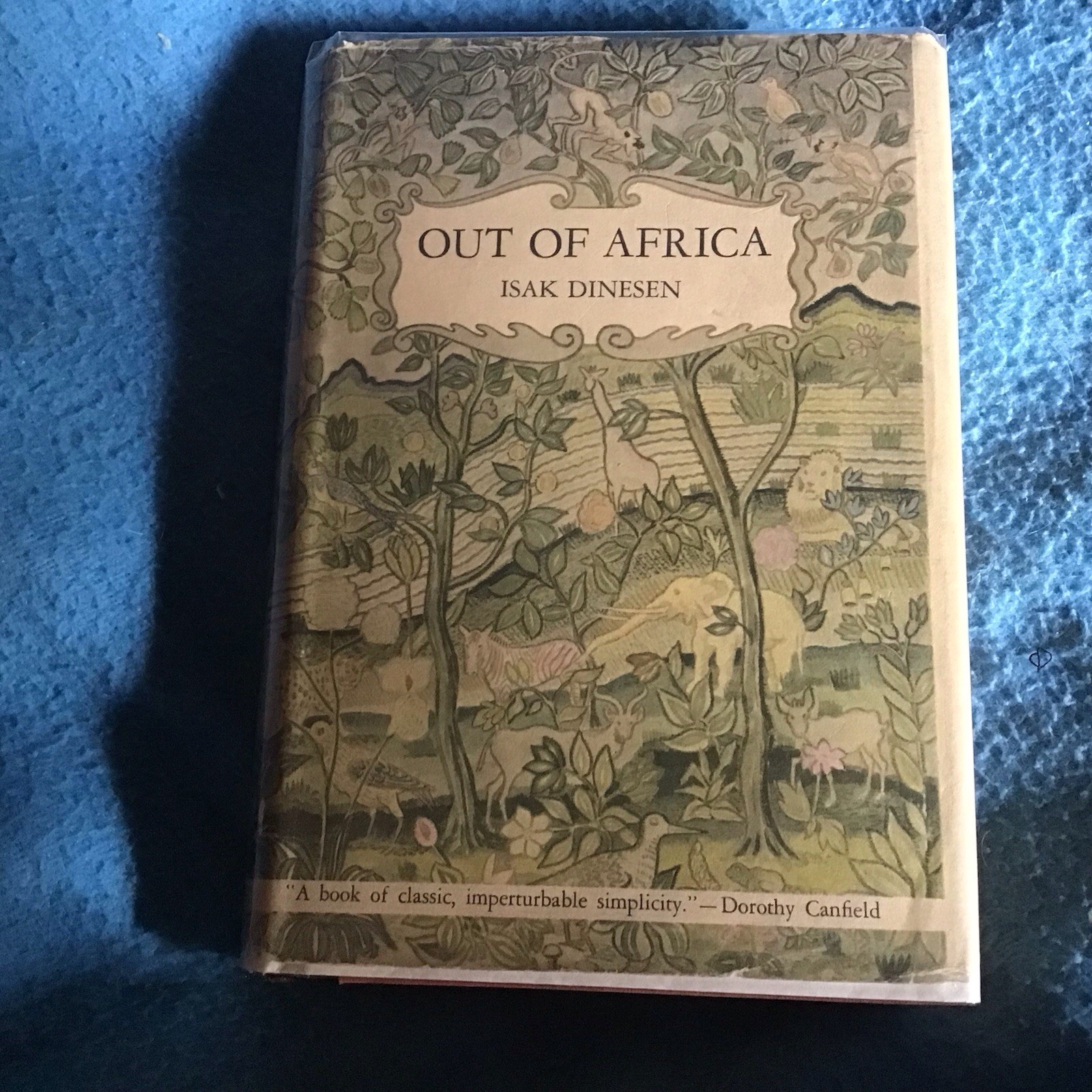 Out of Africa Book by Isak Dinesen 1938 First Edition Random House Dust Jacket