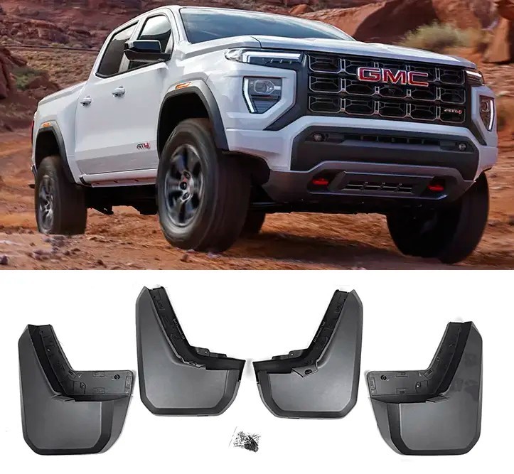 For 23-26 GMC Canyon Factory Spec Front Rear Mud Guards Splash Flaps Molded