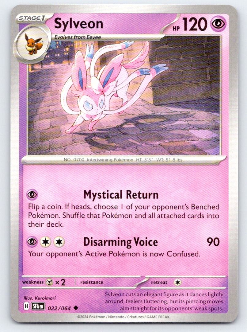 Sylveon 022/064 Uncommon Shrouded Fable Pokemon Near Mint