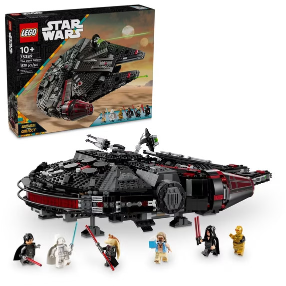 Star Wars The Dark Falcon Building Set, Star Wars Toy with 8 Minifigures