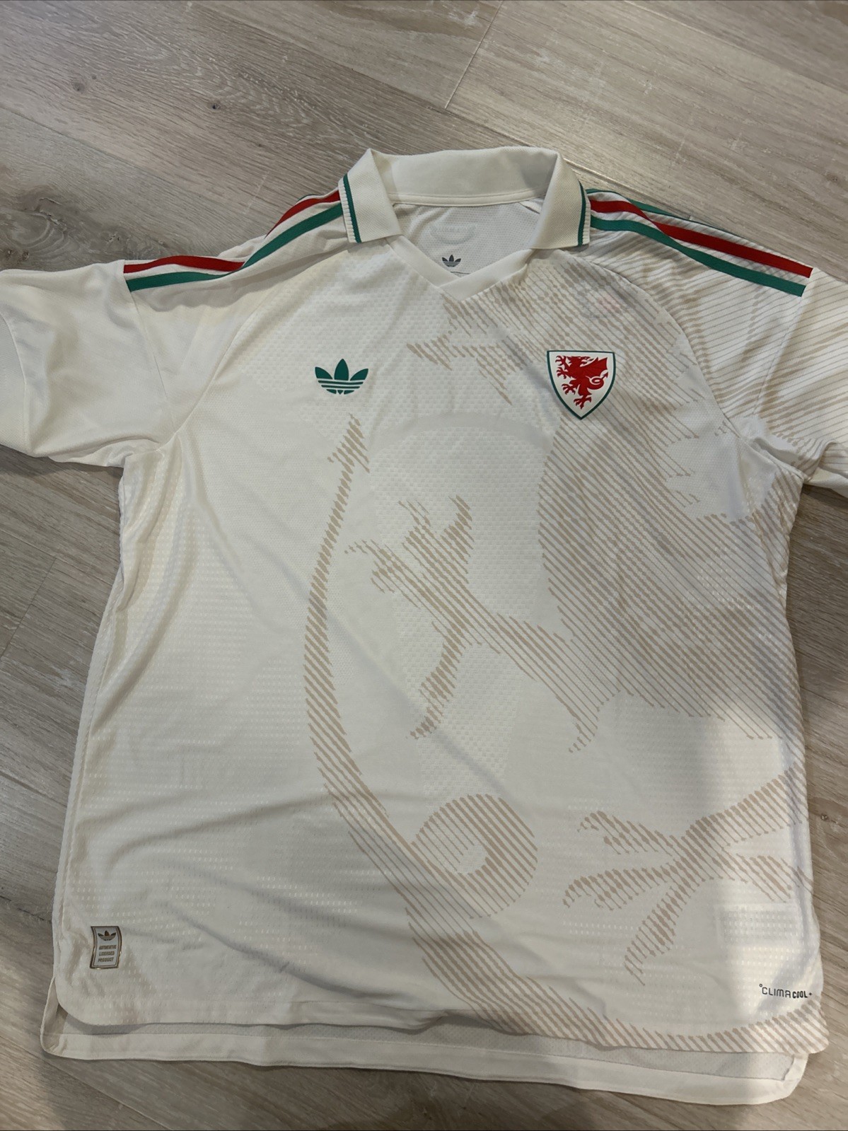 adidas 2026 Away Soccer Football Jersey Men\'s KC2956 White FIFA Authentic Wales