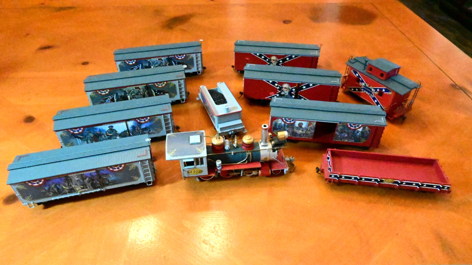 Bachmann ON30 Hawthorne CS Civil War Loco, Tender,7 Boxcars, Gondola & Caboose