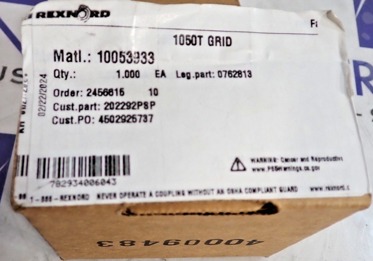 New Rexnord 0762813 1050T Grid Coupling