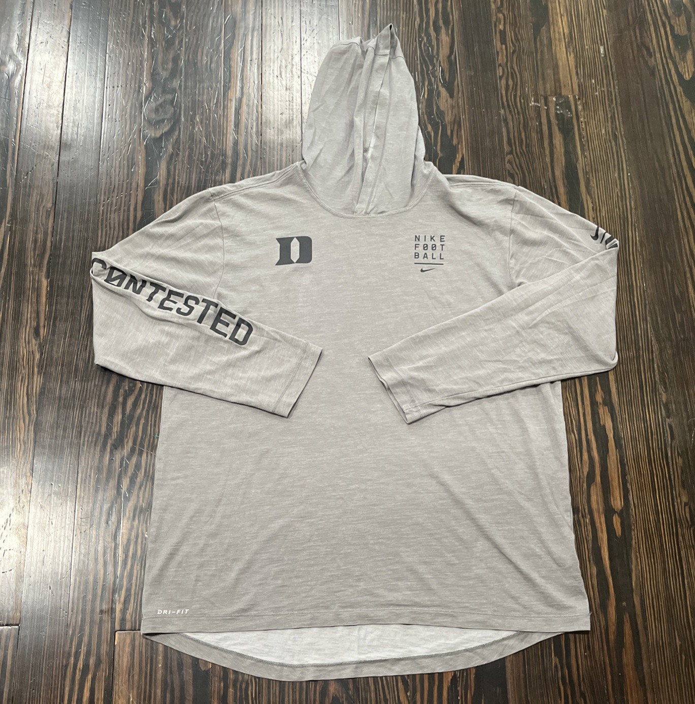 Nike Duke Blue Devils Lightweight Hoodie Men’s Large Gray Cotton Polyester Nike Duke Blue Devils Lightweight Hoodie Men’s Large Gray Cotton Polyester