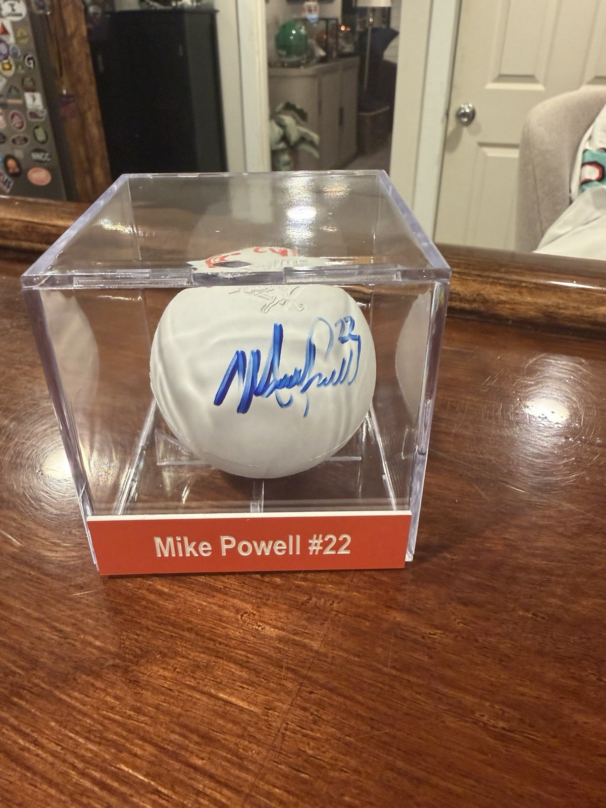 Mike Powell Signed Lacrosse Ball “Go Cuse” Auto Acrylic Display Case RG COA
